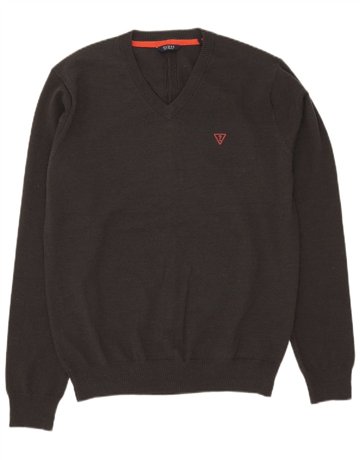 Guess Jersey Con Cuello En V Para Hombre Acrílico Gris Medio