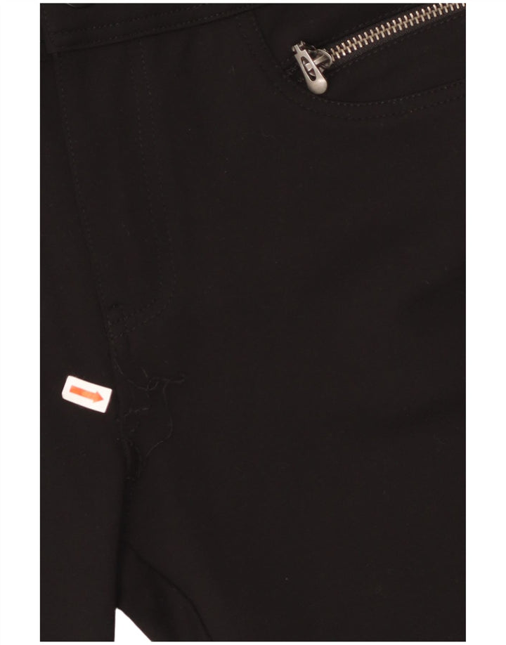 QUIZ Pantalones casuales ajustados de cintura alta para mujer UK 12 Medium W28 L28 Negro