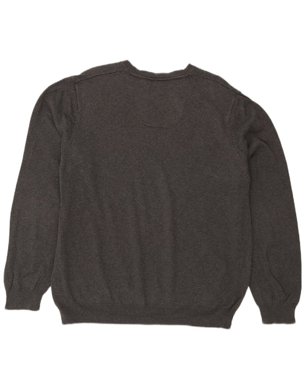 Marks & Spencer Jersey Regular Fit con Cuello en V para Hombre XL Algodón Gris