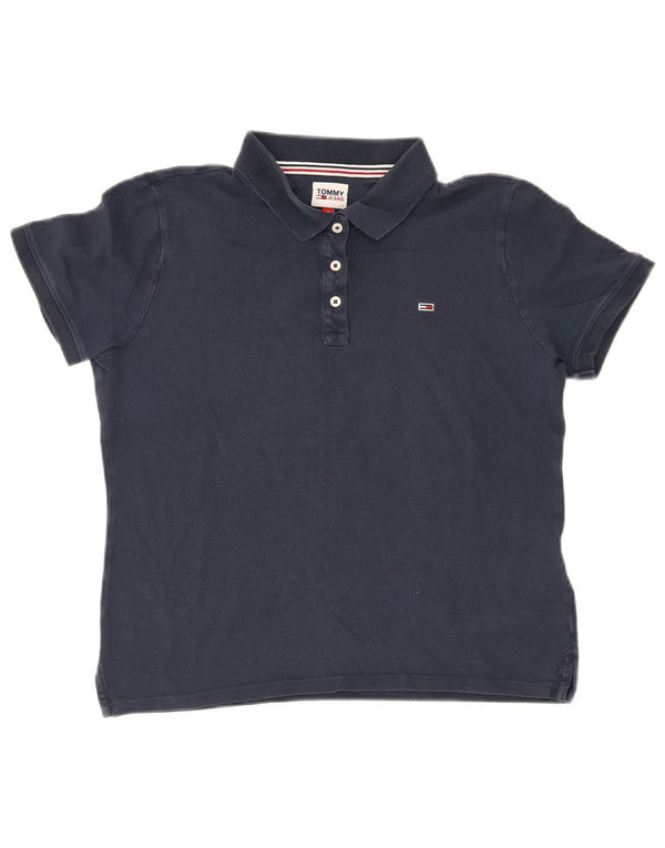 Tommy Hilfiger Polo para mujer UK 12 Medio Azul Marino Algodón