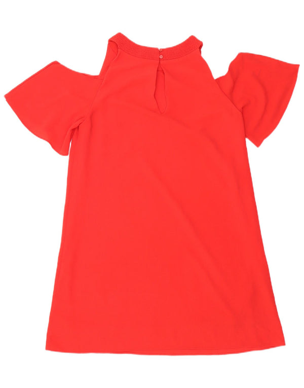 Zara Vestido con Hombros Descubiertos para Mujer UK 40 Small Rojo