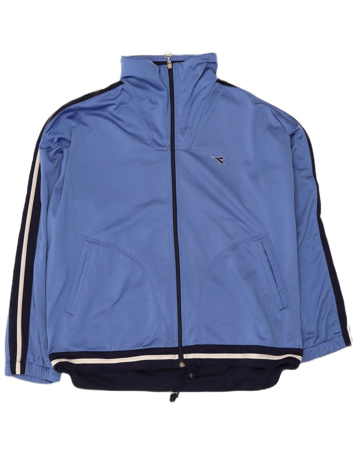 Diadora Chaqueta de chándal extragrande para mujer, talla 40, talla grande, color azul