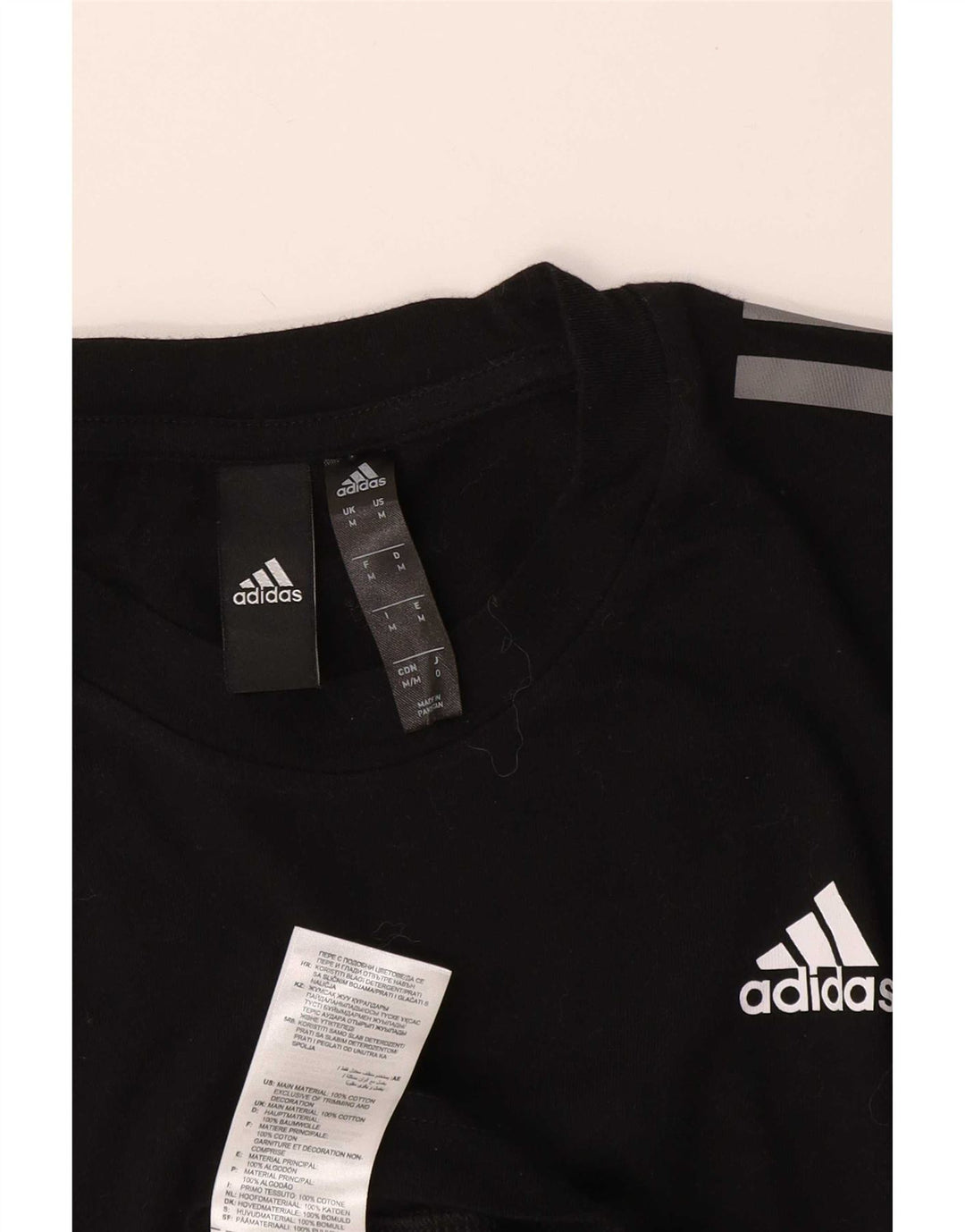 Camiseta Adidas Hombre Top Medium Negro Algodón