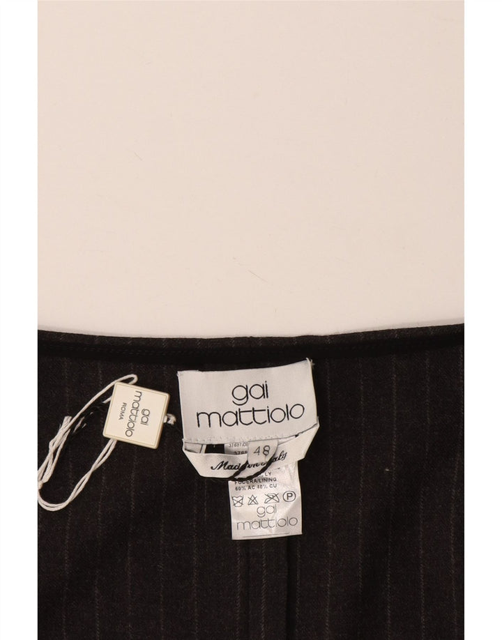 GAI MATTIOLO Blusa corta sin mangas para mujer IT 48 XL Gris a rayas