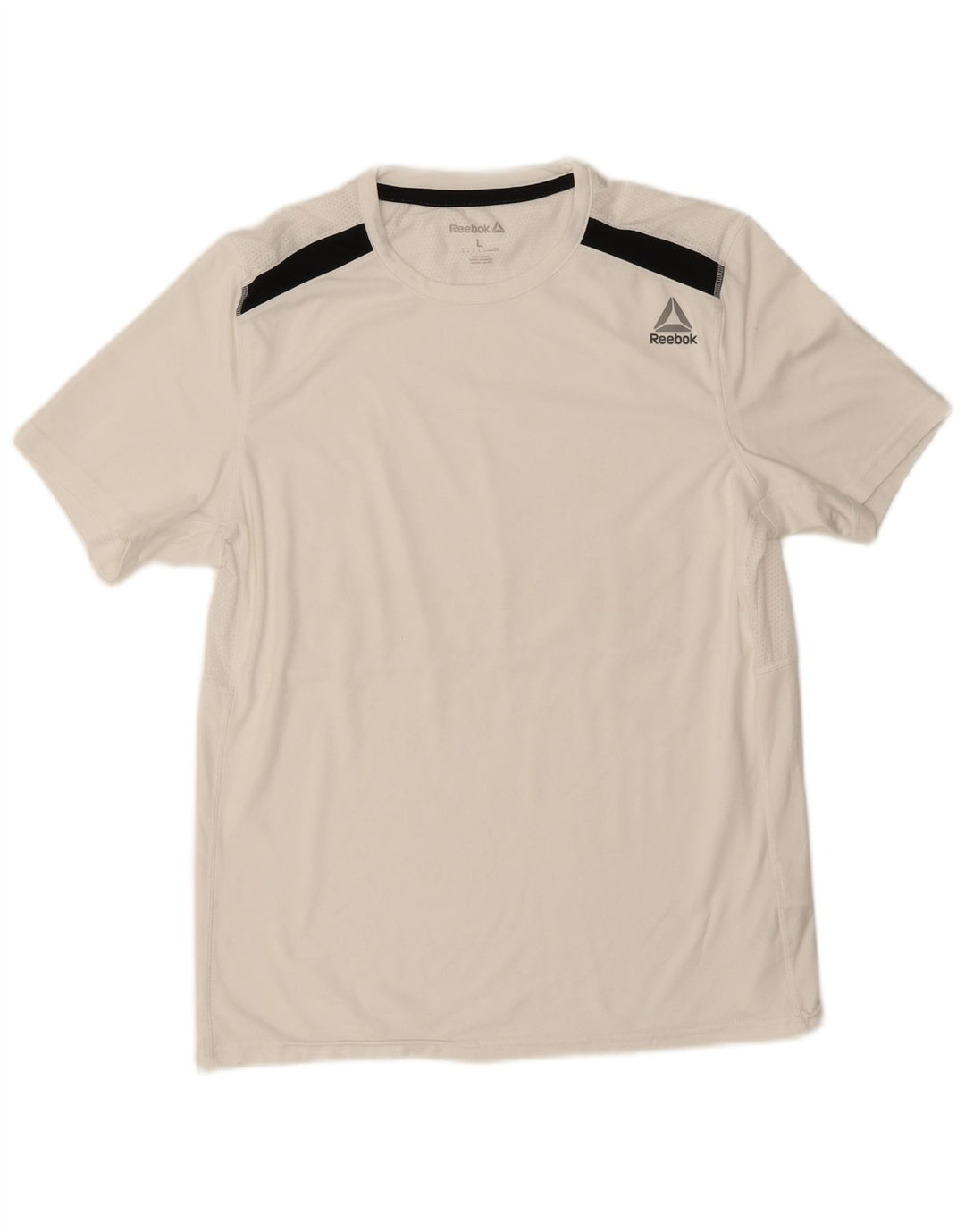 Reebok - Camiseta para hombre, talla grande, color blanco, poliéster