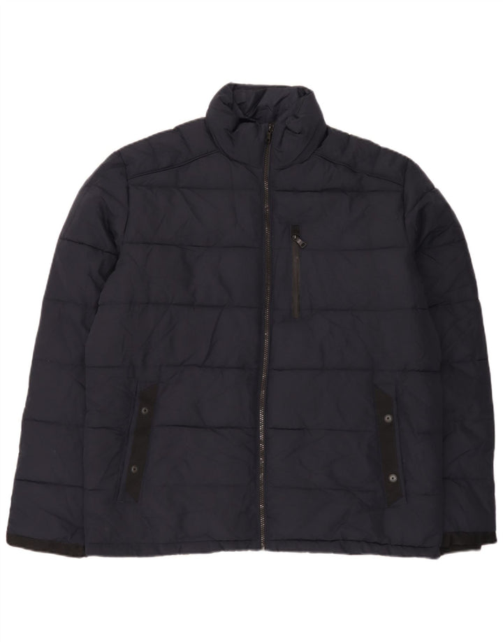 Marks & Spencer Chaqueta acolchada para hombre UK 40 Large Poliéster azul marino