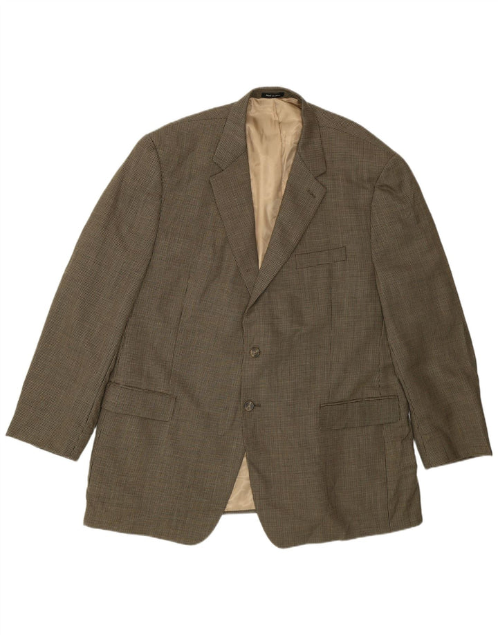 Chaps Chaqueta tipo blazer de 2 botones para hombre UK 48 4XL Caqui Lana nueva