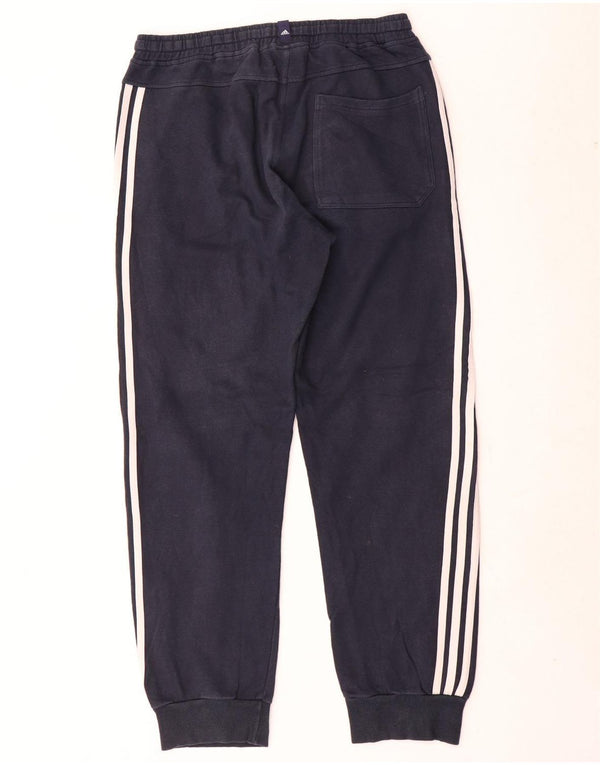 Adidas Pantalones de chándal para hombre Joggers UK 40/42 Medium Azul marino Algodón