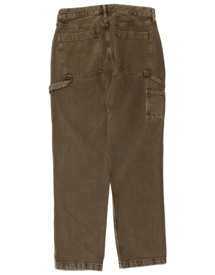 ABERCROMBIE & FITCH Pantalones cargo holgados para hombre W32 L32 Caqui 90s