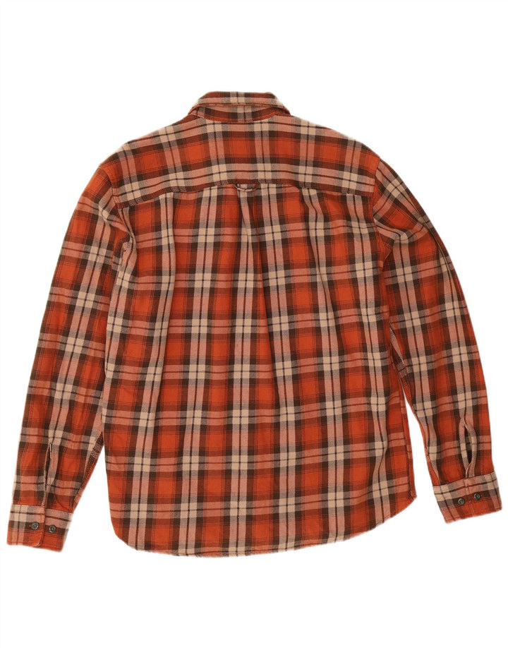 Jack & Jones Hombre Camisa De Franela XL Algodón A Cuadros Naranja