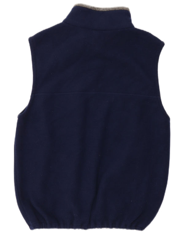 Chaleco polar vintage para hombre UK 36 Pequeño Azul marino Poliéster