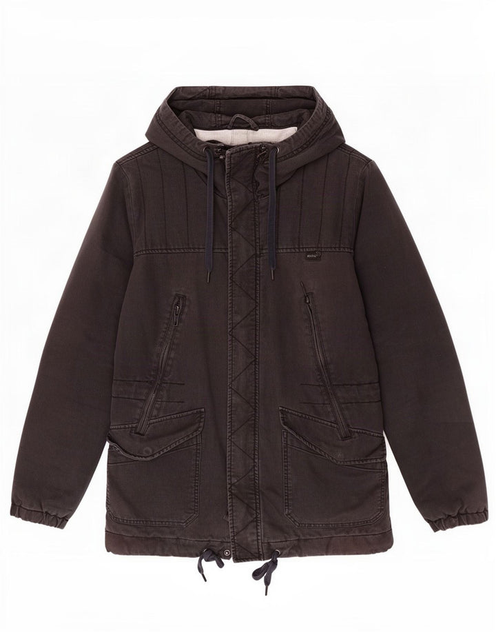 Diesel Chaqueta Parka con Capucha para Hombre UK 40 Large Negro