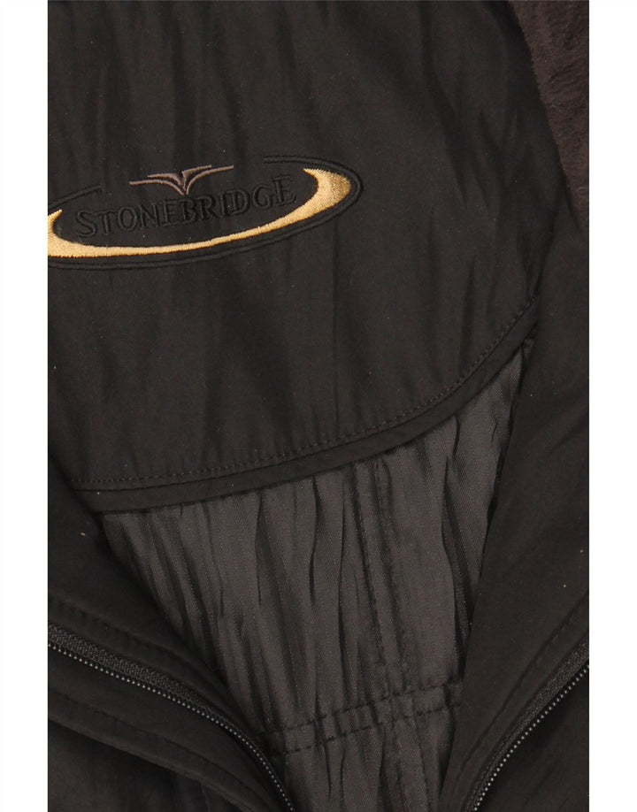 STONEBRIDGE Mens Windbreaker Jacket UK 42 XL Black Vintage Stonebridge and Second-Hand Stonebridge from Messina Hembry 