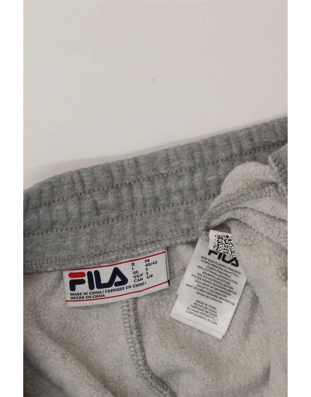 Fila Hombre Pantalones De Chándal Joggers Small Gris Algodón
