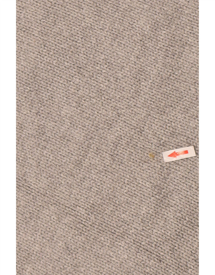 Zara - Jersey de cuello redondo para mujer, talla 40, talla grande, poliamida gris