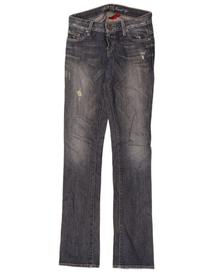 Guess Vaqueros Slim Desgastados Mujer W24 L34 Algodón Azul