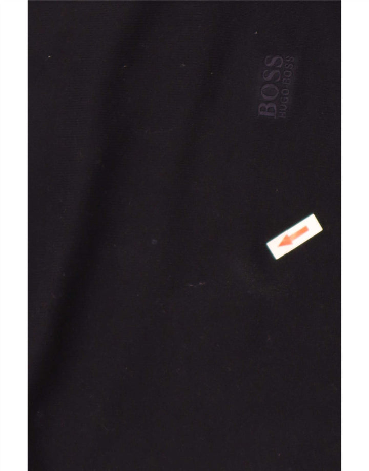 Hugo Boss Hombre Jersey Regular Fit Con Cuello Redondo Jersey De Algodón Negro Mediano