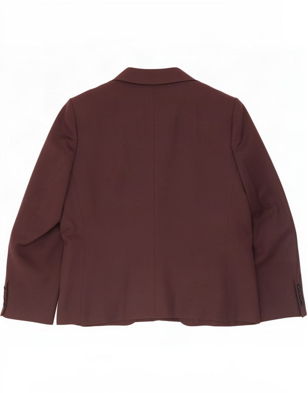 Marks & Spencer Chaqueta tipo blazer de 2 botones para mujer UK 46 Grande Poliéster marrón