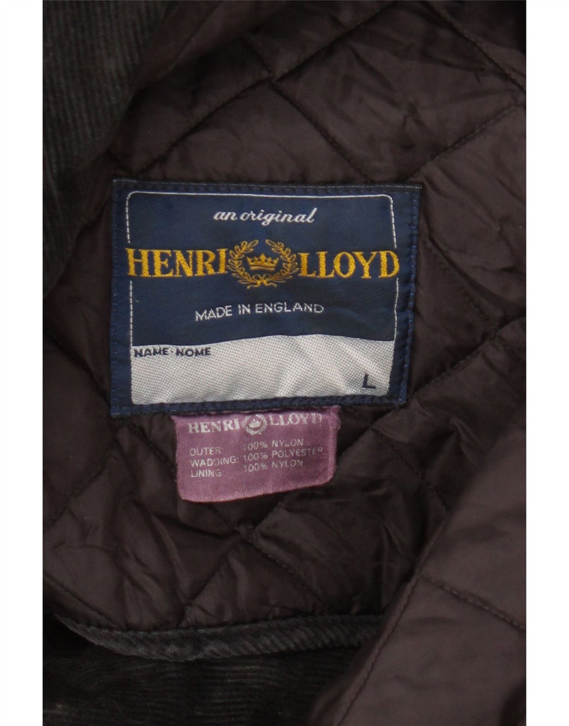 HENRI LLOYD Mens Quilted Jacket UK 40 Large Brown Nylon Vintage Henri Lloyd and Second-Hand Henri Lloyd from Messina Hembry 