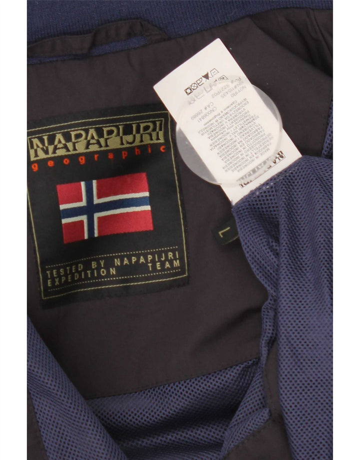 Napapijri Chaqueta impermeable Geographic para hombre UK 40 Large Poliamida azul marino