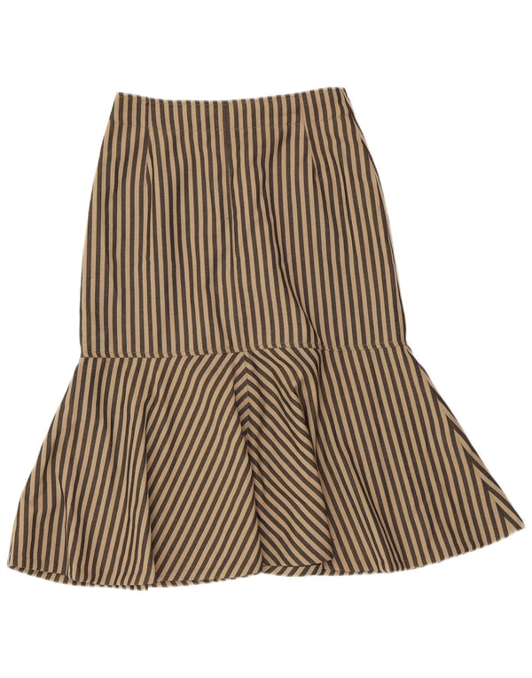 Segno Falda trompeta para mujer UK 14 Medium W28 Marrón a rayas