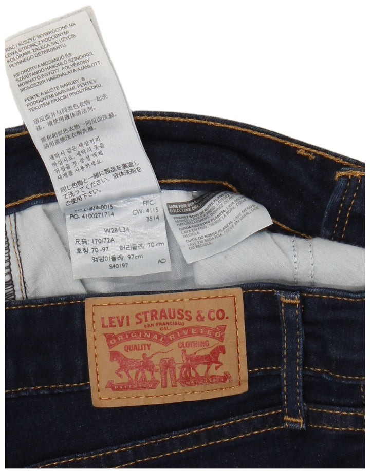 Vaqueros Levi's Mujer 714 Rectos W28 L30 Algodón Azul Marino