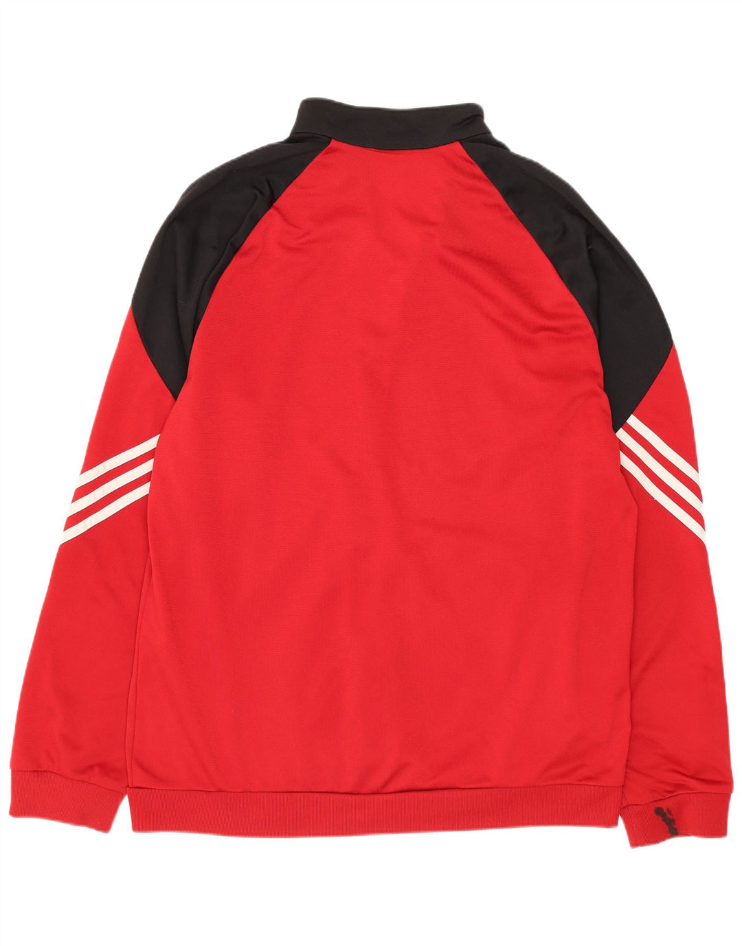 Adidas Mens Chándal Top Chaqueta Grande Rojo Poliéster