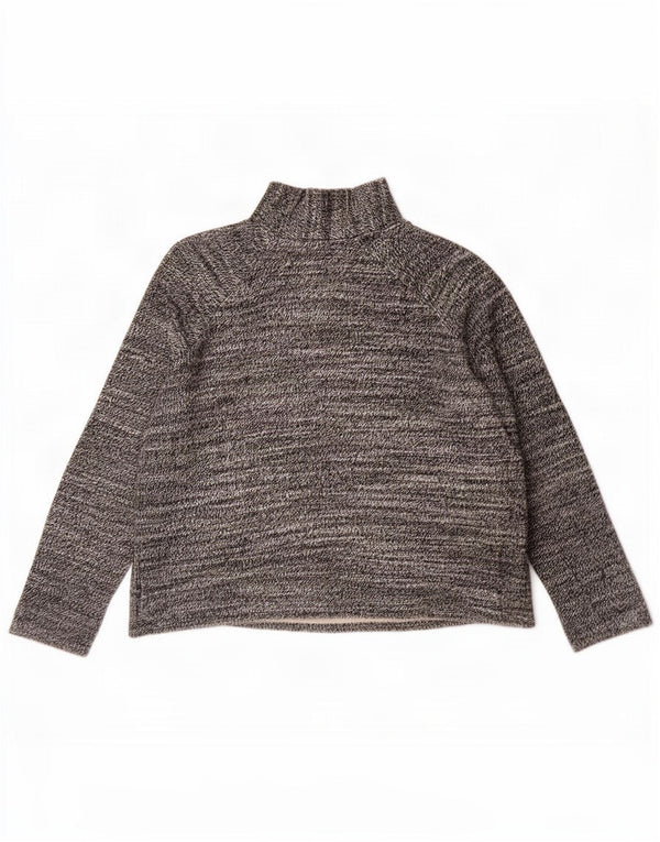 Zara Mujer Blusa Extragrande Top UK 10 Small Gris Moteado Algodón
