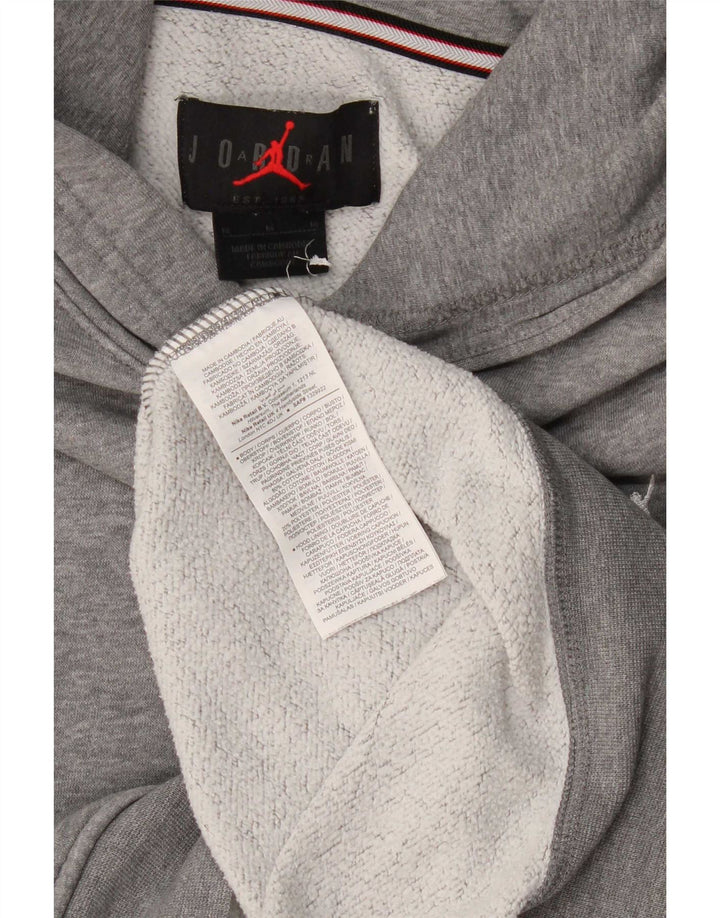 Jersey con capucha Jordan para hombre de algodón moteado en gris medio
