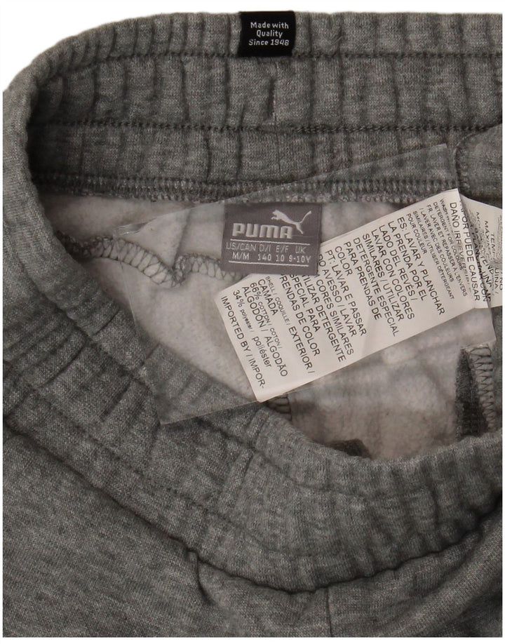 PUMA Pantalones de chándal para niño Joggers 9-10 años Gris Algodón
