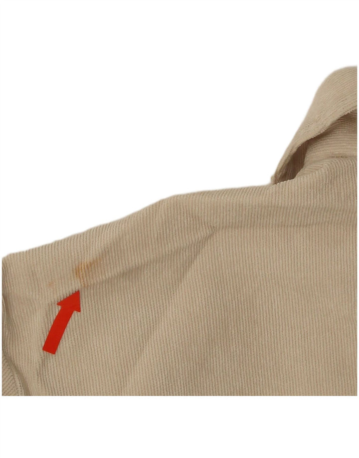 Zara Mujer Crop Shirt UK 44 Grande Poliéster Beige