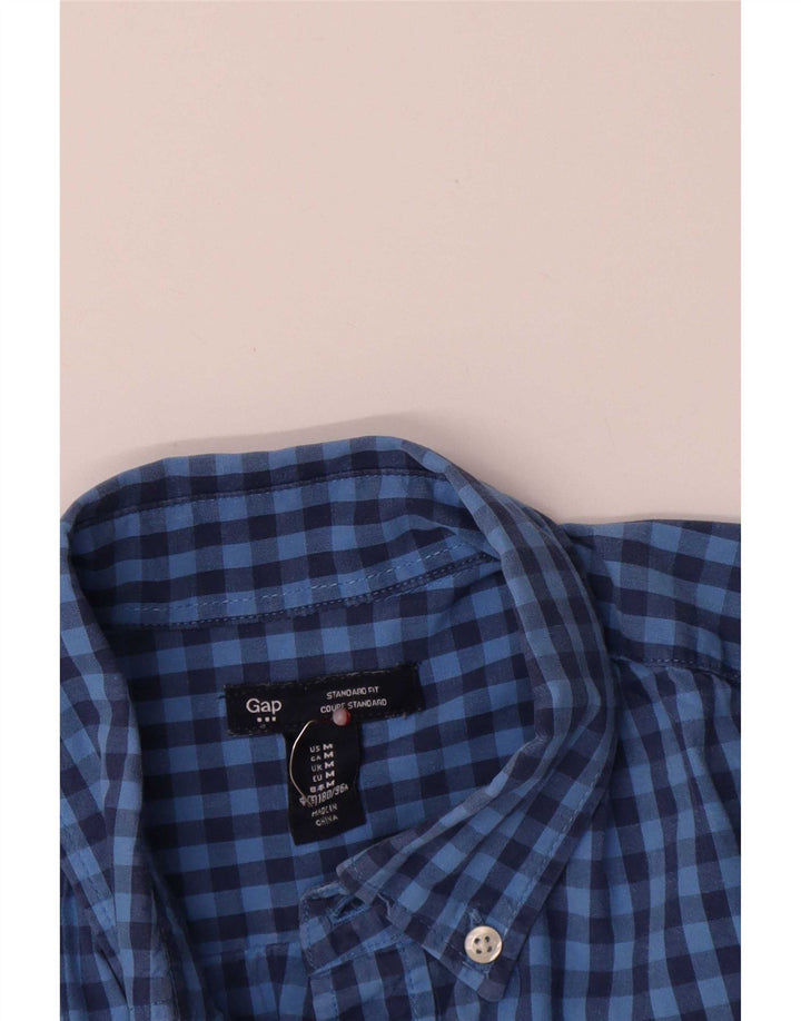 Camisa Gap de corte estándar de algodón a cuadros en azul medio para hombre