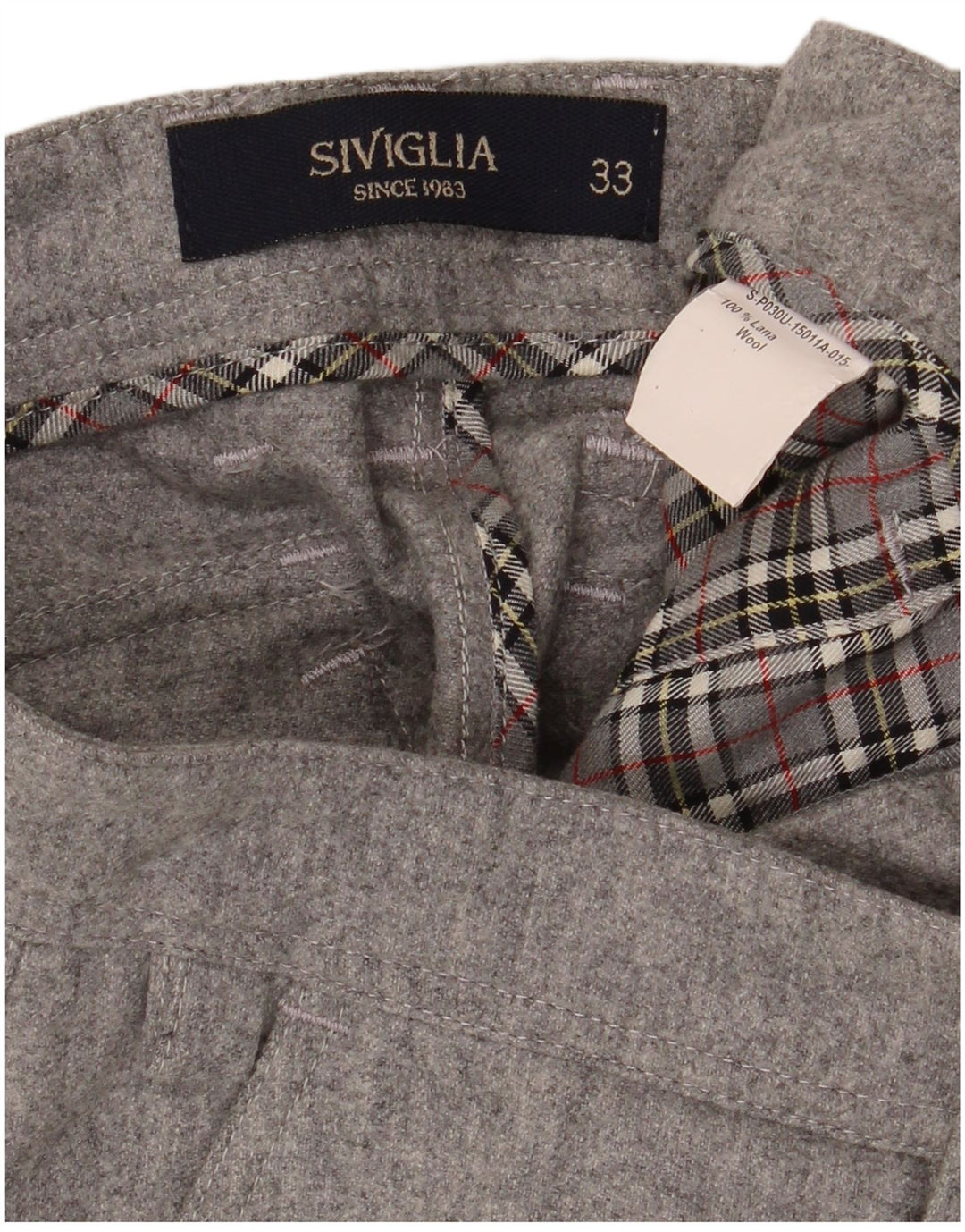 SIVIGLIA Pantalones cargo ajustados para hombre W33 L36 Lana gris