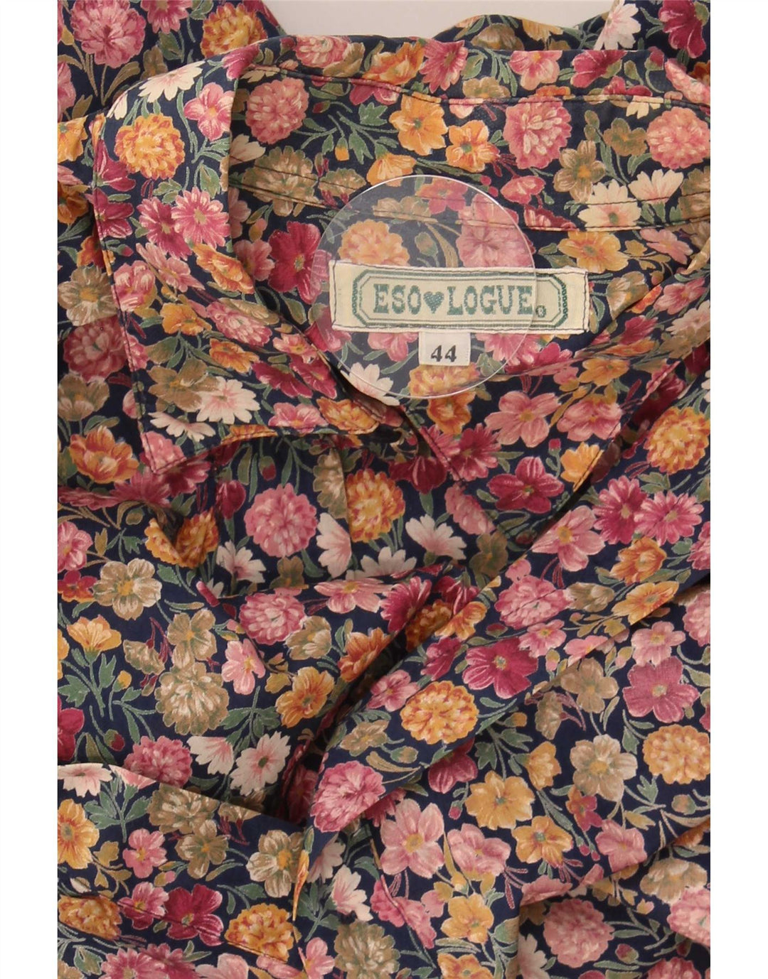 Blusa vintage para mujer IT 44 Mediana Multicolor Floral
