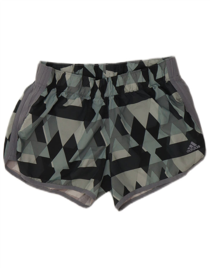 Adidas Pantalones cortos deportivos para mujer UK 44 Gris medio Geométrico