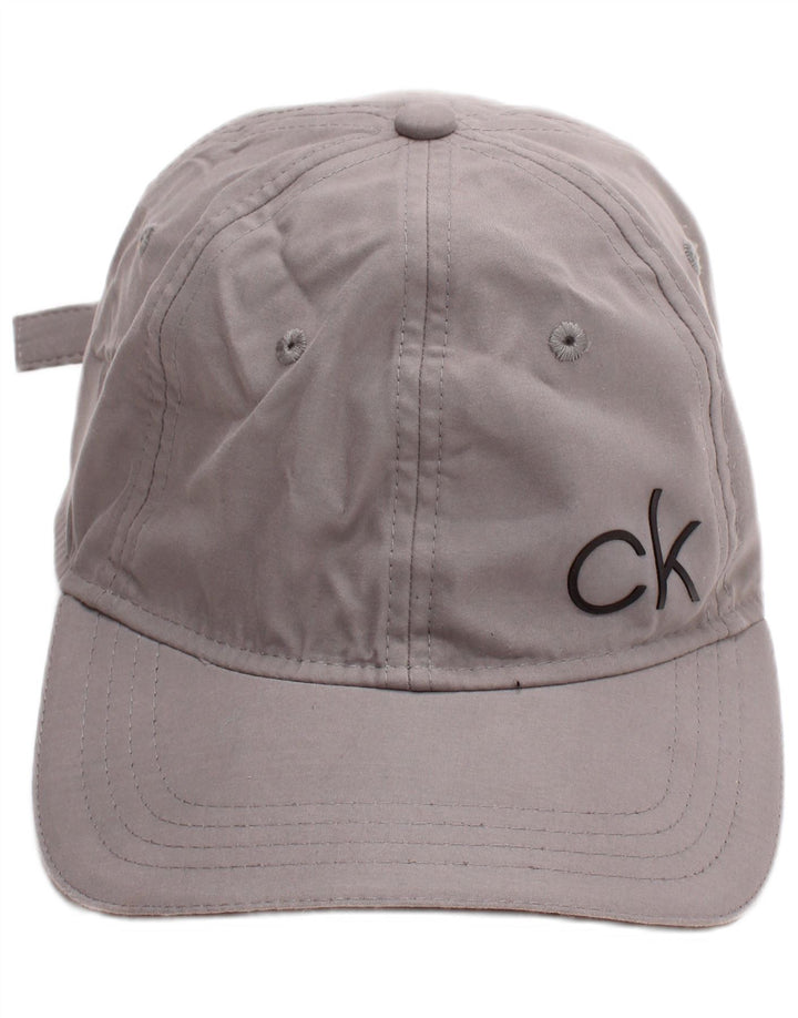 Calvin Klein Gorra de béisbol gráfica para hombre Talla única Poliéster gris