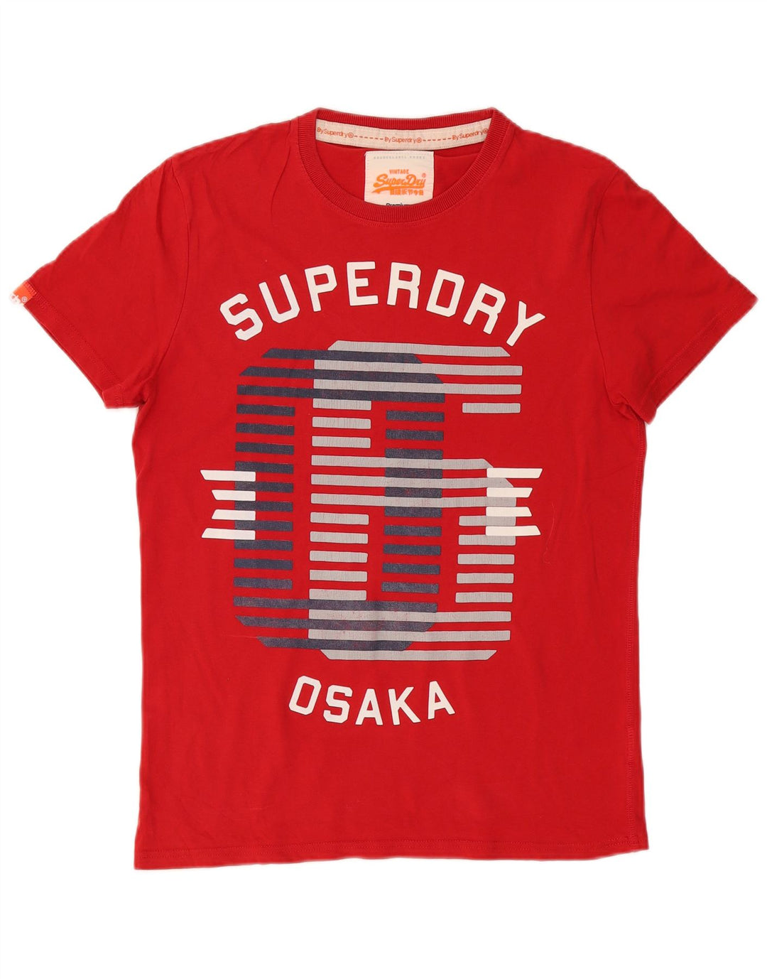Superdry Camiseta con gráfico Osaka para hombre, talla grande, algodón rojo