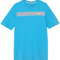 Nike Camiseta con gráfico de corte regular para hombre, talla pequeña, algodón azul