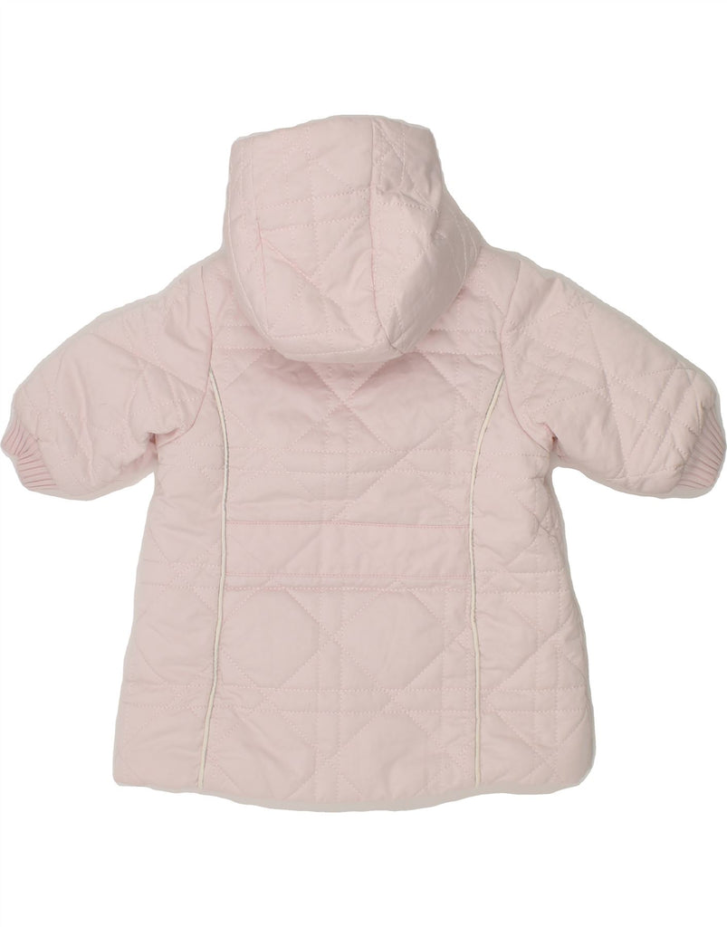 BABY DIOR Baby Girls Hooded Quilted Jacket 0-3 Months Pink Polyamide Vintage Baby Dior and Second-Hand Baby Dior from Messina Hembry 