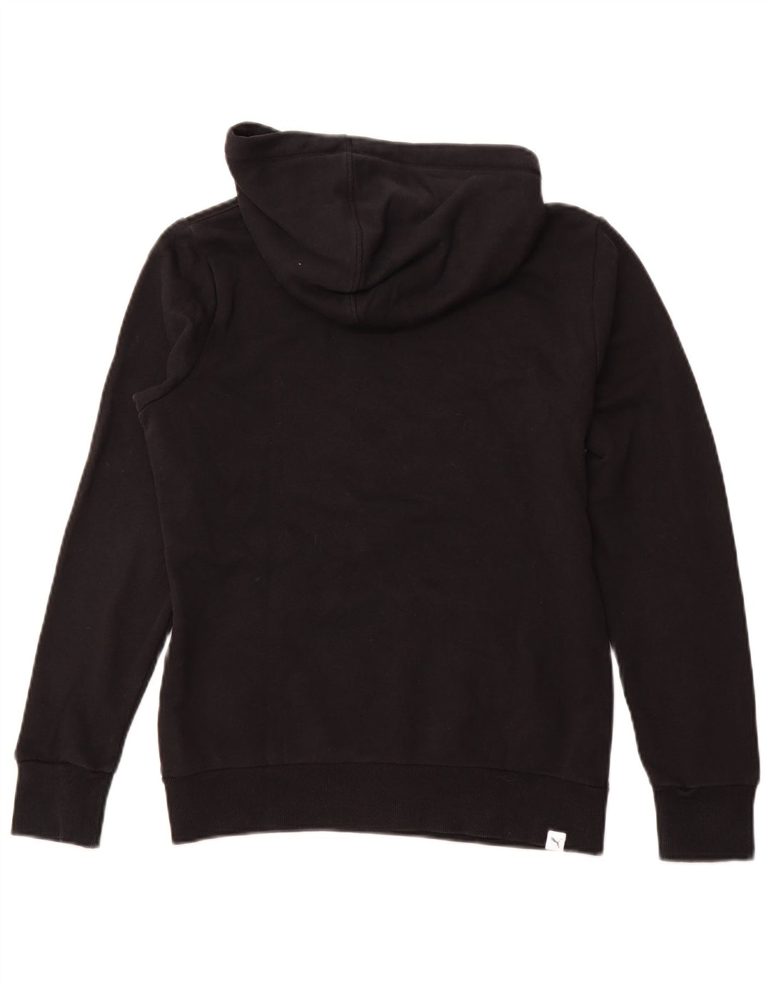 PUMA Sudadera con capucha gráfica para mujer UK 12 Medium Black Cotton