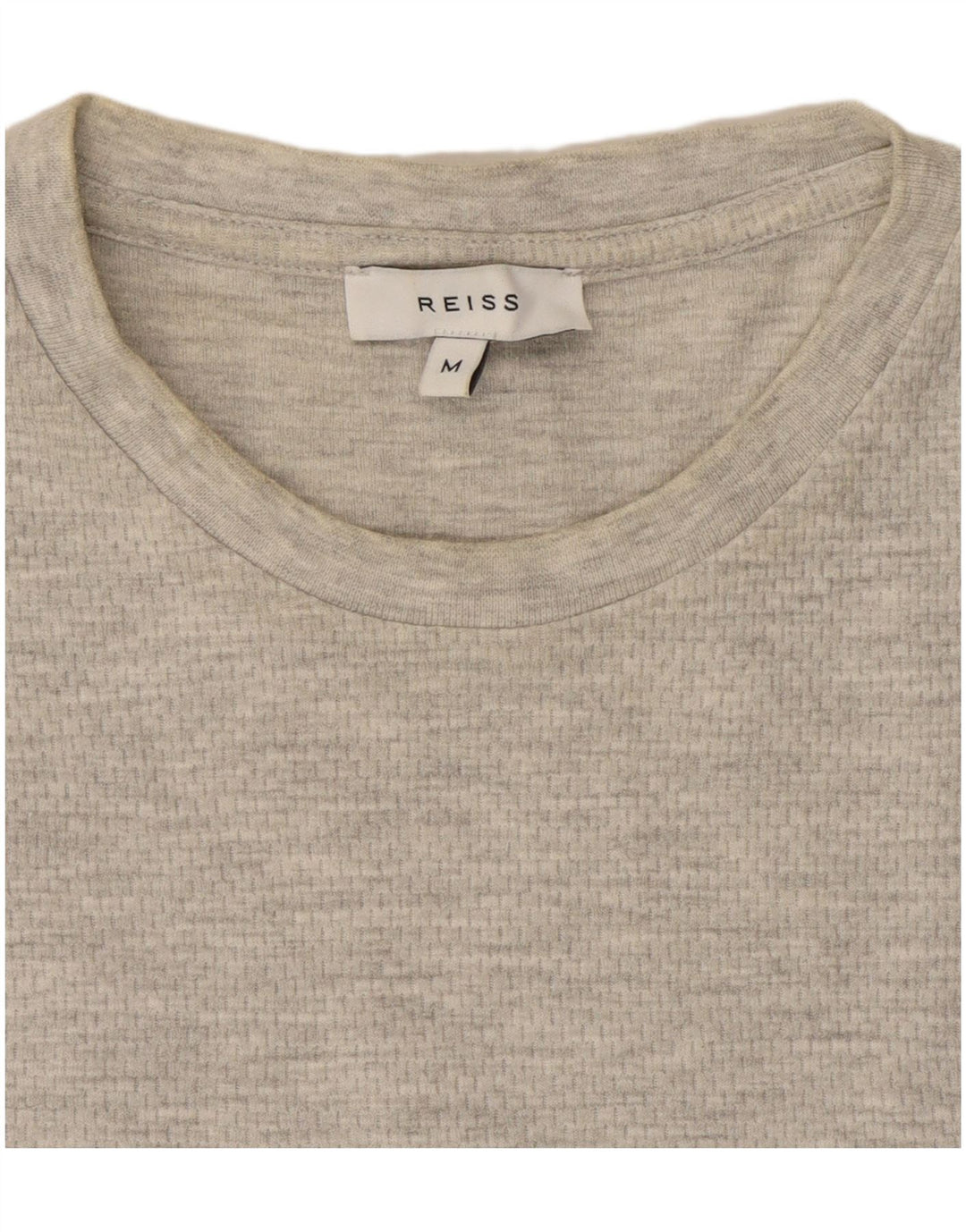 Camiseta Reiss para hombre Top de algodón moteado en gris medio