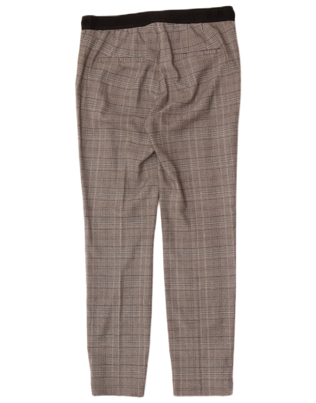 Zara Mujer Pantalón Chino Slim Medium W28 L28 Gris Pata De Gallo