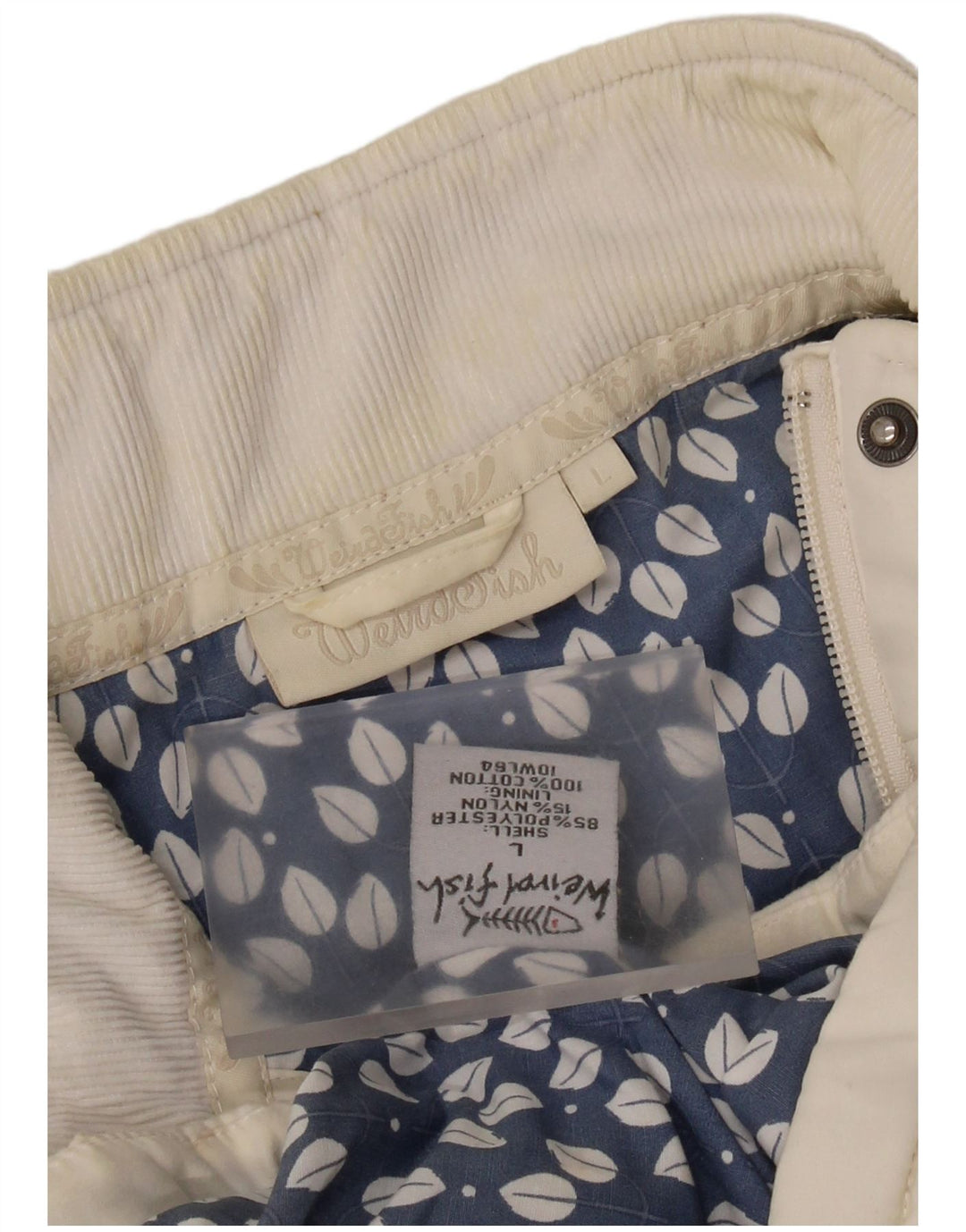 WEIRD FISH Chaleco acolchado para mujer UK 44 Grande Poliéster blanco