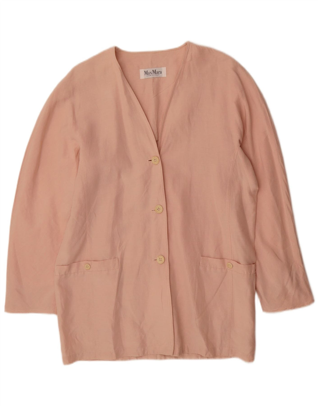 Max Mara Chaqueta tipo blazer de 3 botones para hombre UK 12 Medium Pink Linen