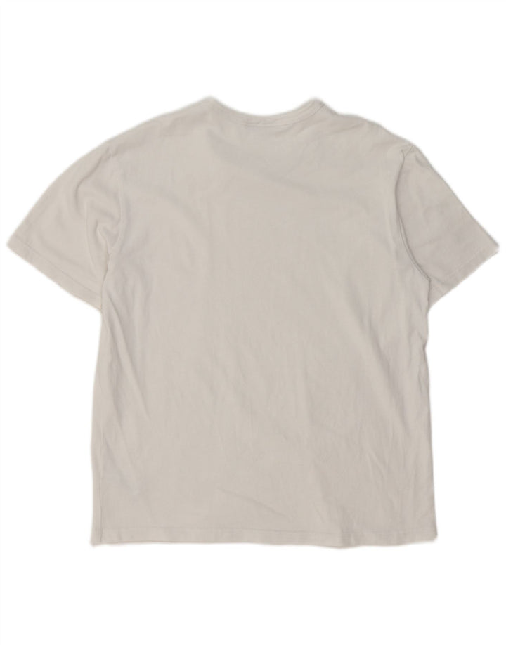 ZARA Hombre Camiseta Top Mediano Algodón Blanco