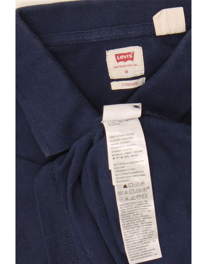 Levi's Polo estándar para hombre de algodón azul marino mediano