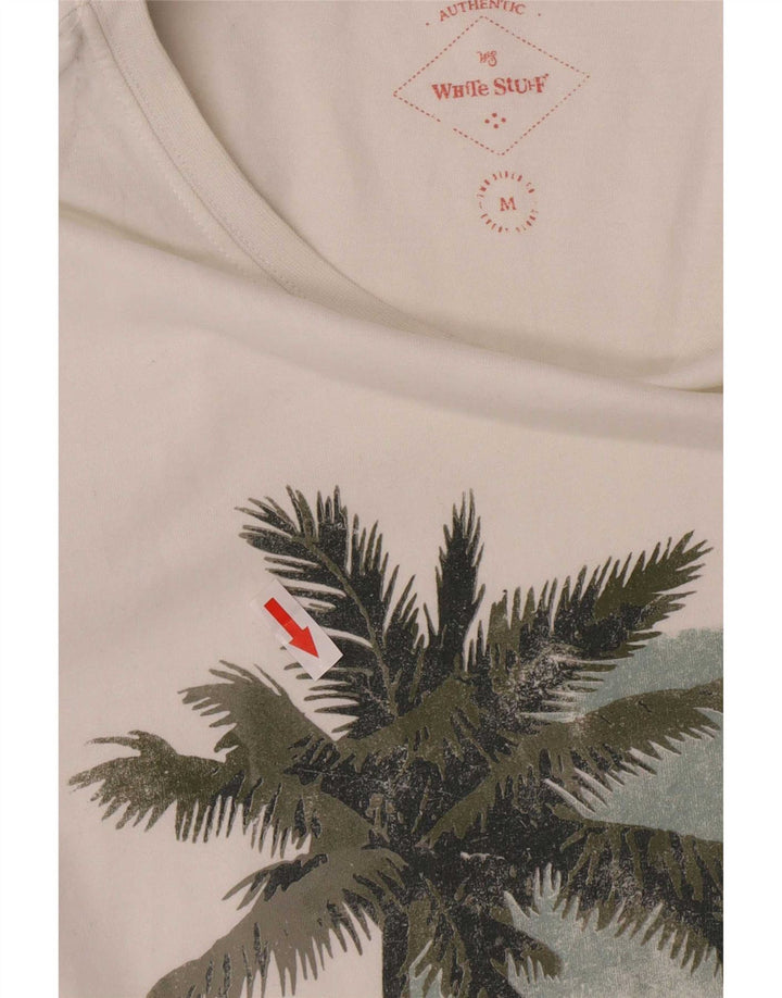 Camiseta con gráfico auténtico para hombre de White Stuff, talla mediana, de algodón