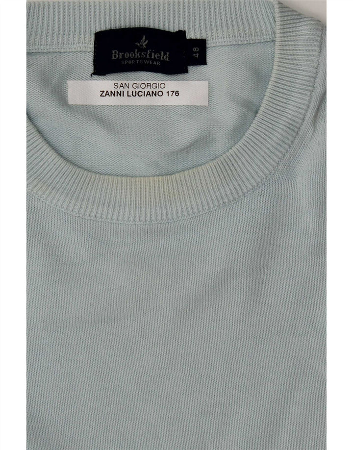 Brooksfield Jersey de cuello redondo para hombre IT 48 Azul medio