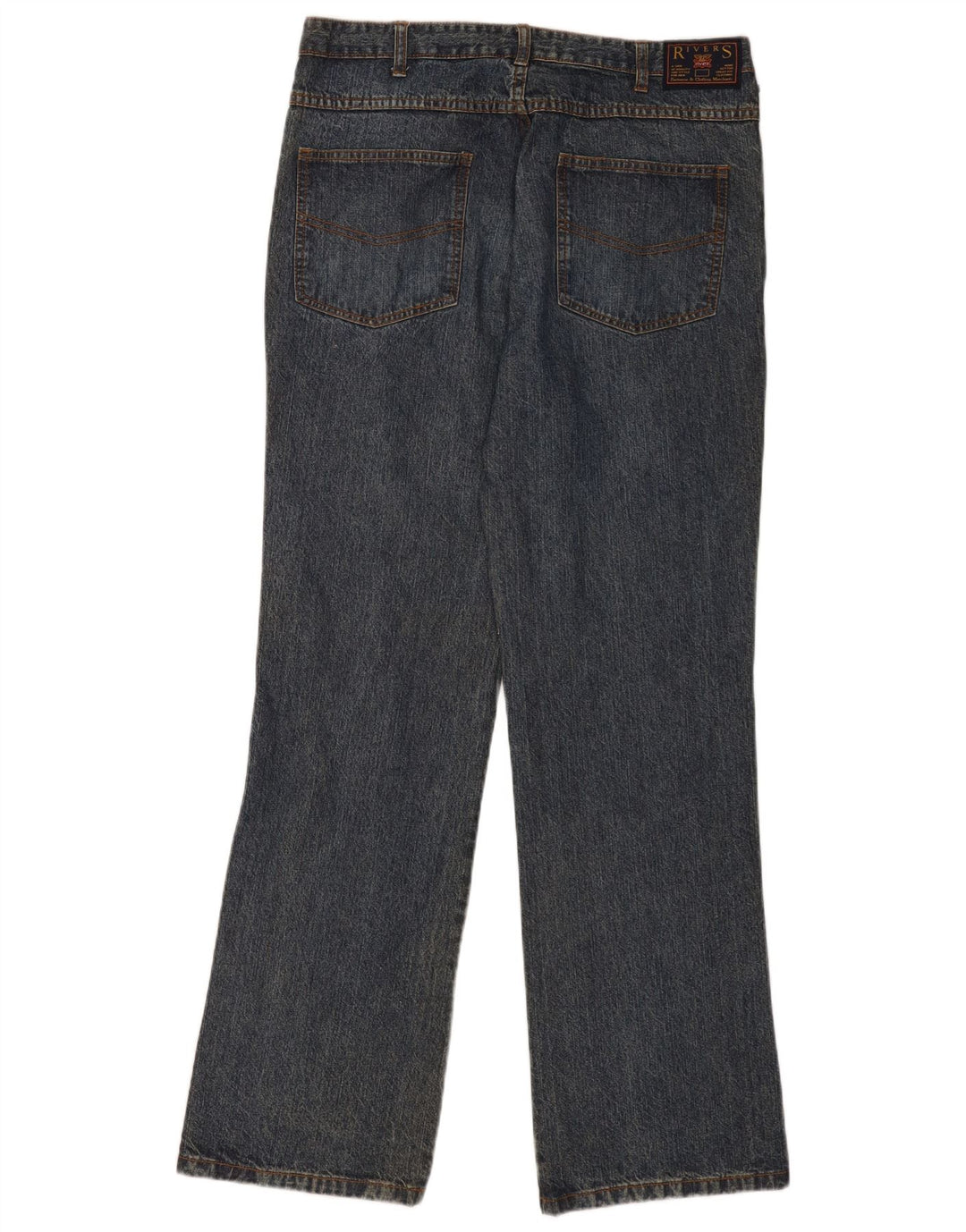 Vaqueros rectos para hombre Rivers W36 L33 Algodón azul