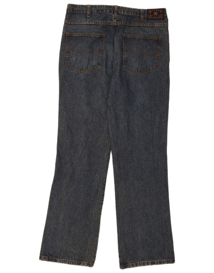 Vaqueros rectos para hombre Rivers W36 L33 Algodón azul